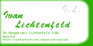 ivan lichtenfeld business card